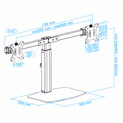 TooQ DB1727TN-B support d'écran plat pour bureau 27" Noir - Vue supplémentaire 13