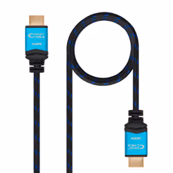 Nanocable 10.15.3700, 0,5 m, HDMI Type A (Standard), HDMI Type A (Standard), 4096 x 2160 pixels, Compatibilité 3D, Noir