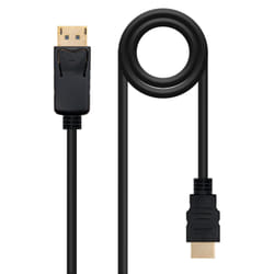 Nanocable 10.15.4302 câble vidéo et adaptateur 2 m DisplayPort HDMI Type A (Standard) Noir
