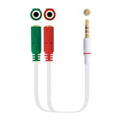 Nanocable 10.24.1201 câble audio 0,2 m 3,5mm 2 x 3.5mm Blanc