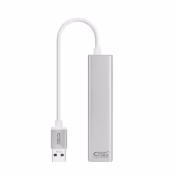 Nanocable 10.03.0403, Avec fil, USB, Ethernet, 1000 Mbit/s, Argent