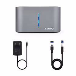 TooQ TQDS-805G Station d'accueil de disques de stockage USB 3.2 Gen 1 (3.1 Gen 1) Type-B Aluminium - Vue supplémentaire 5