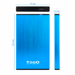 TooQ TQE-2527BL Boîtier de disques de stockage Boîtier HDD Noir, Bleu 2.5" - Vue supplémentaire 5