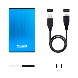 TooQ TQE-2527BL Boîtier de disques de stockage Boîtier HDD Noir, Bleu 2.5" - Vue supplémentaire 7