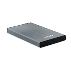 TooQ TQE-2527G Boîtier de disques de stockage Boîtier HDD Noir, Gris 2.5"