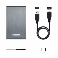 TooQ TQE-2527G Boîtier de disques de stockage Boîtier HDD Noir, Gris 2.5" - Vue supplémentaire 5