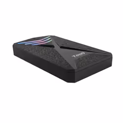TooQ TQE-2550RGB, Boîtier disque dur/SSD, 2.5", SATA, Série ATA II, Série ATA III, 5 Gbit/s, Connectivité USB, Noir