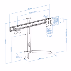 TooQ DB1402TN-B support d'écran plat pour bureau 27" Noir, Rouge - Vue supplémentaire 11