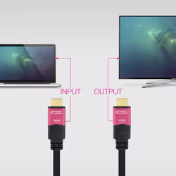 Nanocable 10.15.3725 câble HDMI 25 m HDMI Type A (Standard) Noir, Rose - Vue supplémentaire 5