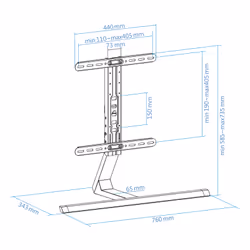TooQ DB3265F-B support pour téléviseur 65" Noir - Vue supplémentaire 10