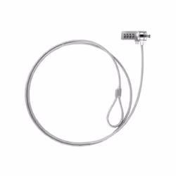 TooQ TQCLKC0015, 1,5 m, Kensington, Verrouillage à combinaison, Acier, Zinc, Argent