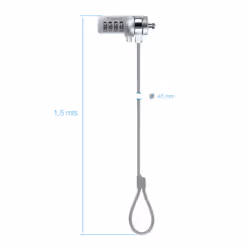 TooQ TQCLKC0015 câble antivol Argent 1,5 m