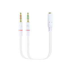Nanocable 10.24.1203 câble audio 0,2 m 2 x 3.5mm 3,5mm Blanc