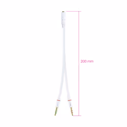 Nanocable 10.24.1203 câble audio 0,2 m 2 x 3.5mm 3,5mm Blanc
