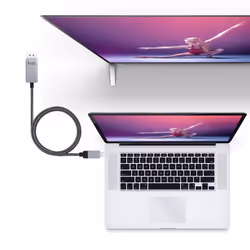 Nanocable 10.15.5002 câble vidéo et adaptateur 1,8 m USB Type-C DisplayPort Aluminium, Noir - Vue supplémentaire 4