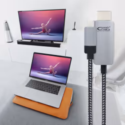 Nanocable 10.15.5102 câble vidéo et adaptateur 1,8 m USB Type-C HDMI Aluminium, Noir - Vue supplémentaire 5