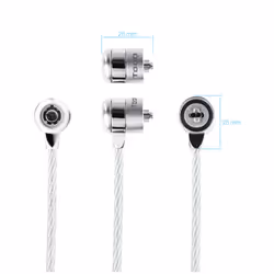 TooQ TQCLKC0025 câble antivol Argent 1,5 m