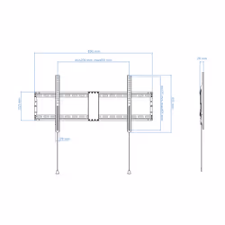 TooQ LP4390F-B support pour téléviseur 2,29 m (90") Noir - Vue supplémentaire 7