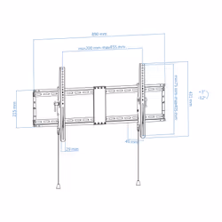 TooQ LP4391T-B support pour téléviseur 2,29 m (90") Noir - Vue supplémentaire 8