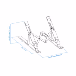 TooQ TQLRS0033-AL Support de livres Support pour et tablette Argent 15" - Vue supplémentaire 6