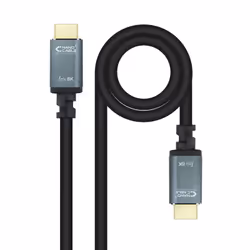 Nanocable 10.15.8002, 2 m, HDMI Type A (Standard), HDMI Type A (Standard), Compatibilité 3D, 48 Gbit/s, Noir