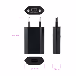 Nanocable 10.10.2002 chargeur d'appareils mobiles Universel Noir Secteur Intérieure