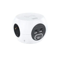 Nanocable 10.37.0002 chargeur d'appareils mobiles Universel Blanc Secteur Recharge sans fil Intérieure