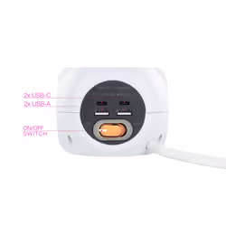 Nanocable 10.37.0002 chargeur d'appareils mobiles Universel Blanc Secteur Recharge sans fil Intérieure