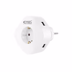 Nanocable 10.37.0003, Intérieure, Secteur, Blanc