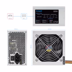 TooQ TQAPOLO-500SP unité d'alimentation d'énergie 500 W 20+4 pin ATX ATX Argent - Vue supplémentaire 4