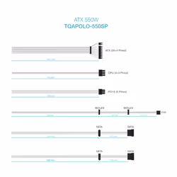 TooQ TQAPOLO-550SP unité d'alimentation d'énergie 550 W 20+4 pin ATX ATX Argent - Vue supplémentaire 6