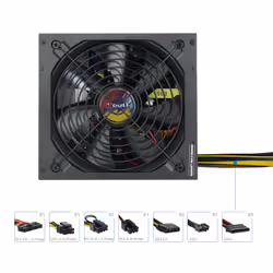 TooQ TQAPOLO-600SP unité d'alimentation d'énergie 600 W 20+4 pin ATX ATX Noir