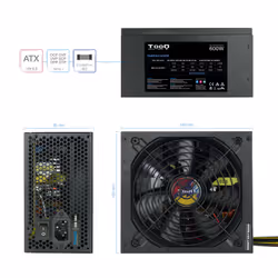 TooQ TQAPOLO-600SP unité d'alimentation d'énergie 600 W 20+4 pin ATX ATX Noir - Vue supplémentaire 4