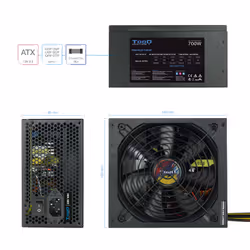 TooQ TQAPOLO-700SP unité d'alimentation d'énergie 700 W 20+4 pin ATX ATX Noir - Vue supplémentaire 4