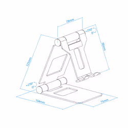 TooQ Keops Support passif Mobile/smartphone, Tablette / UMPC Noir - Vue supplémentaire 11
