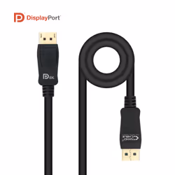 Nanocable 10.15.2500, 0,5 m, DisplayPort, DisplayPort, Mâle, Mâle, Noir