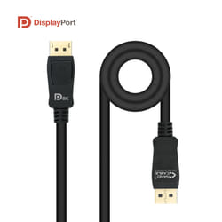 Nanocable 10.15.2500 câble DisplayPort 0,5 m Noir