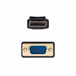 Nanocable 10.15.4401 câble vidéo et adaptateur 1 m DisplayPort VGA (D-Sub) Noir