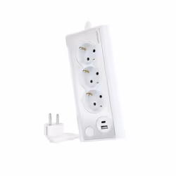 Nanocable 10.37.0013-W, 1,5 m, Intérieure, Type F, Type F (CEE 7/4), Courbe, Aluminium, Blanc