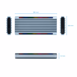 TooQ Shinobi Enceinte ssd Gris M.2