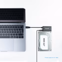 TooQ TQHDA-01A Station d'accueil de disques de stockage USB 3.2 Gen 1 (3.1 Gen 1) Type-A Noir - Vue supplémentaire 6