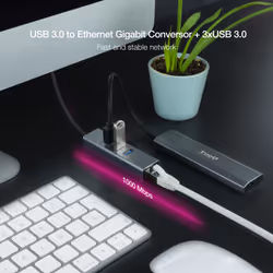 Nanocable 10.03.0407 station d'accueil Avec fil USB 3.2 Gen 1 (3.1 Gen 1) Type-A Gris