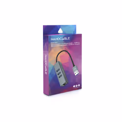 Nanocable 10.03.0407 station d'accueil Avec fil USB 3.2 Gen 1 (3.1 Gen 1) Type-A Gris - Vue supplémentaire 5