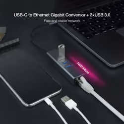 Nanocable 10.03.0408 station d'accueil Avec fil USB 3.2 Gen 1 (3.1 Gen 1) Type-C Gris