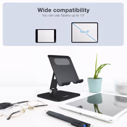 TooQ PH-HERMES-NOCHE support Support passif Mobile/smartphone, Tablette / UMPC Noir - Vue supplémentaire 6