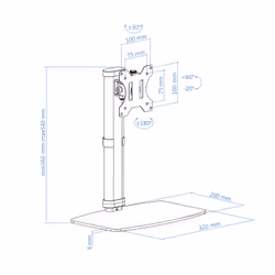 TooQ DB1127TN-W support d'écran plat pour bureau 27" Blanc - Vue supplémentaire 6
