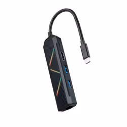 Nanocable 10.16.0501, Avec fil, USB 3.2 Gen 1 (3.1 Gen 1) Type-C, 100 W, 10,100,1000 Mbit/s, Noir, 4K Ultra HD