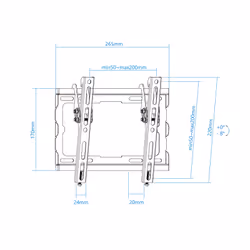 TooQ LP1044T-B support pour téléviseur 43" Noir