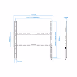 TooQ LP1070F-B support pour téléviseur 70" Noir