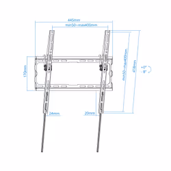 TooQ LP1071T-B support pour téléviseur 70" Noir
